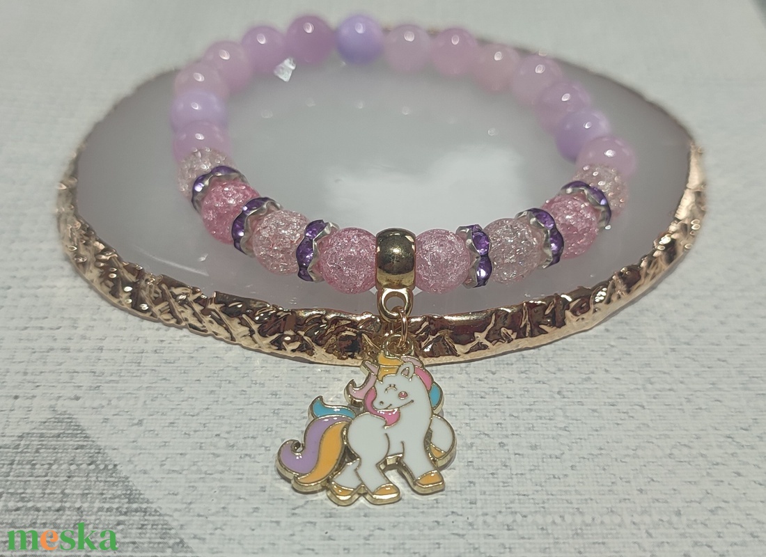 Unikornis páros barátság karkötő - ékszer - karkötő - charm karkötő - Meska.hu