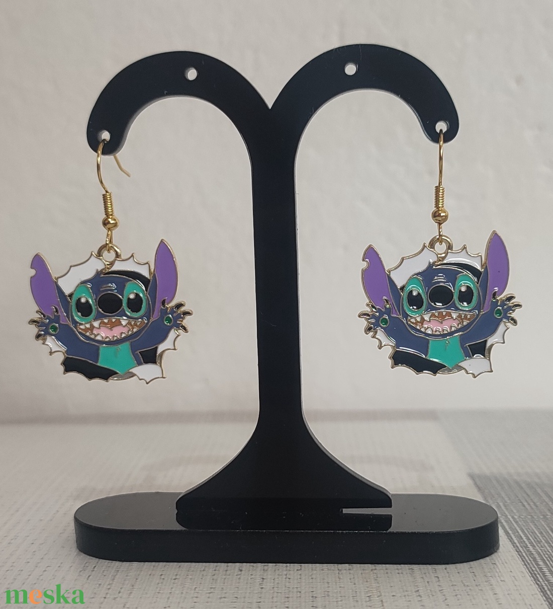Stitch fülbevaló - ékszer - fülbevaló - lógó fülbevaló - Meska.hu Stitch fülbevaló - ékszer - fülbevaló - lógó fülbevaló - Meska.hu