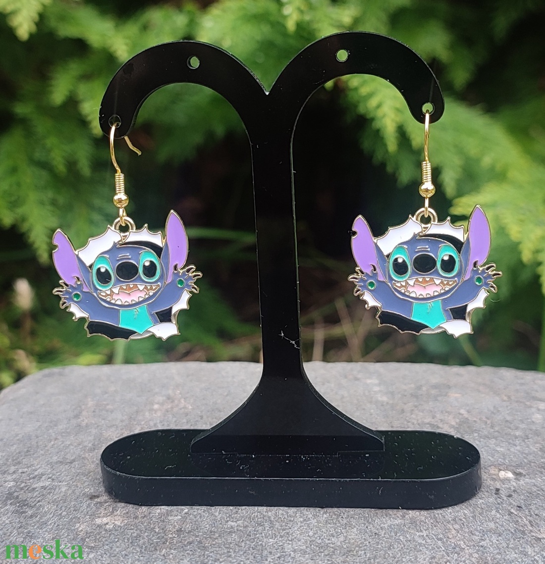 Stitch fülbevaló - ékszer - fülbevaló - lógó fülbevaló - Meska.hu Stitch fülbevaló - ékszer - fülbevaló - lógó fülbevaló - Meska.hu