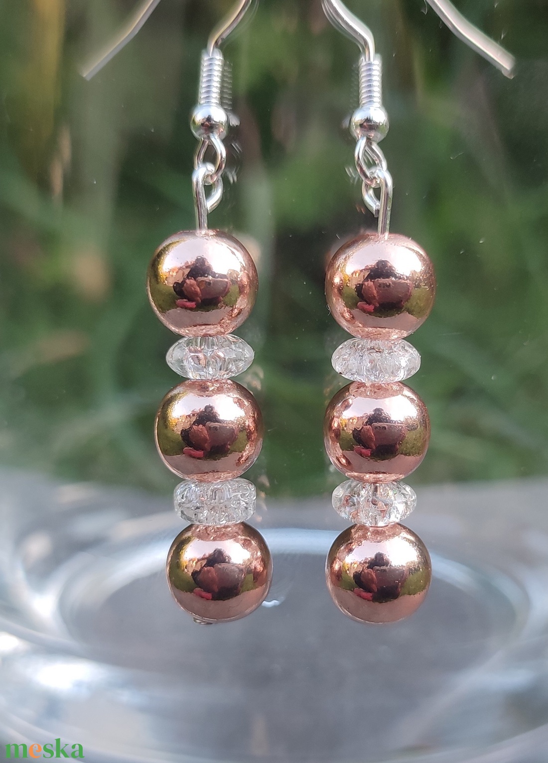 Rosegold hematit ásvány fülbevaló - ékszer - fülbevaló - lógó fülbevaló - Meska.hu Rosegold hematit ásvány fülbevaló - ékszer - fülbevaló - lógó fülbevaló - Meska.hu