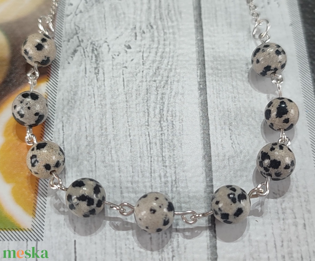 Dalmata jáspis nyaklánc - ékszer - nyaklánc - gyöngyös nyaklánc - Meska.hu Dalmata jáspis nyaklánc - ékszer - nyaklánc - gyöngyös nyaklánc - Meska.hu