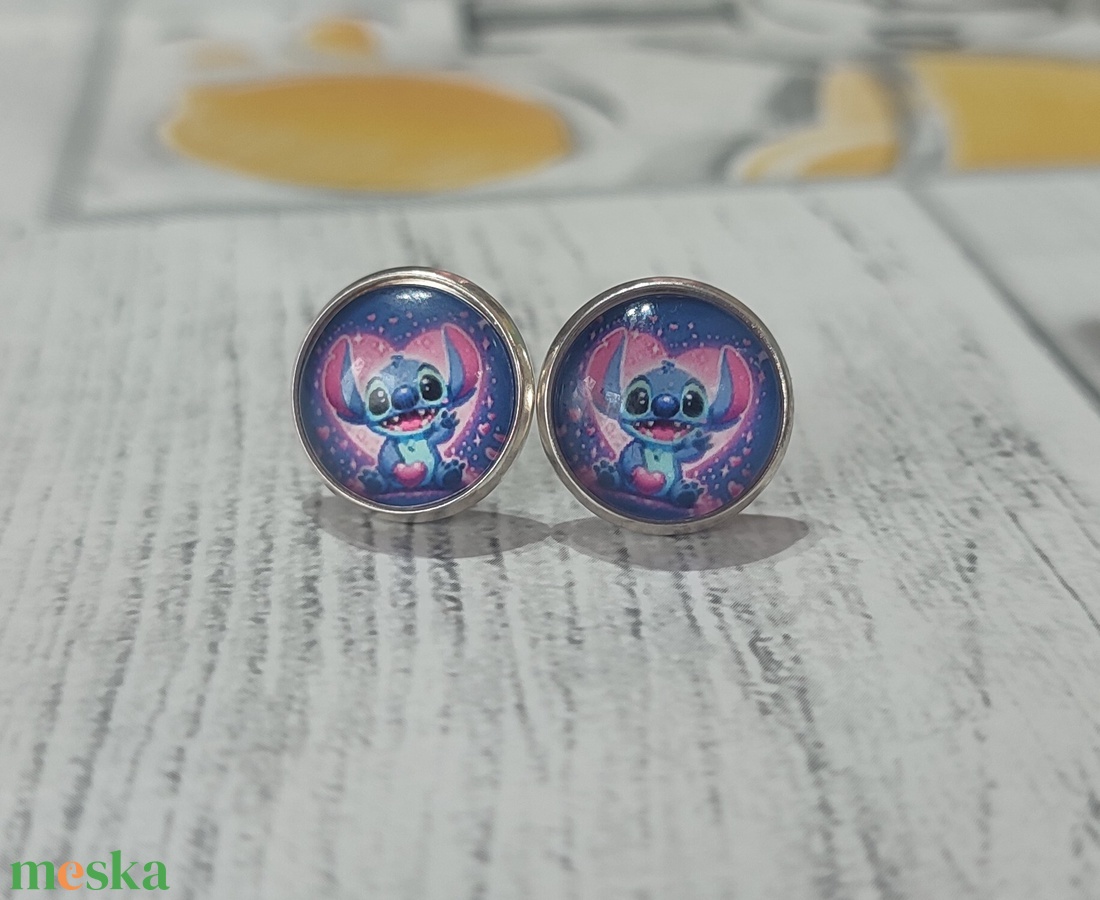 Stitch fülbevaló - ékszer - fülbevaló - pötty fülbevaló - Meska.hu Stitch fülbevaló - ékszer - fülbevaló - pötty fülbevaló - Meska.hu