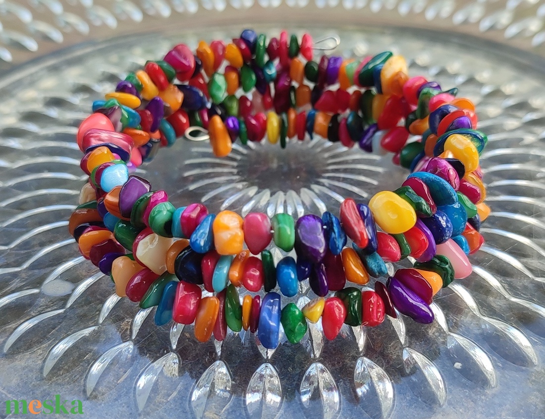 Colorful karkötő - ékszer - karkötő - memóriadrótos karkötő - Meska.hu