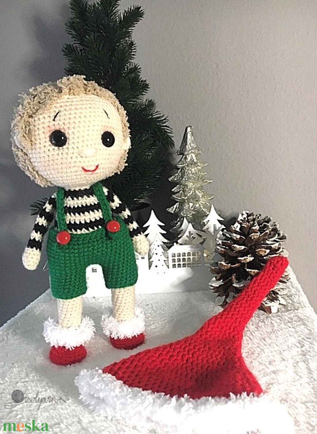 Karácsonyi manó kézzel horgolt amigurumi figura, 25 cm magas - karácsony - karácsonyi lakásdekoráció - karácsonyi manók, figurák - Meska.hu Karácsonyi manó kézzel horgolt amigurumi figura, 25 cm magas - karácsony - karácsonyi lakásdekoráció - karácsonyi manók, figurák - Meska.hu