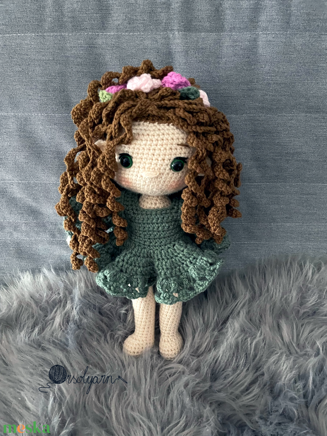 Tünde, a tavaszány - horgolt baba - játék & sport - baba & babaház - baba - Meska.hu