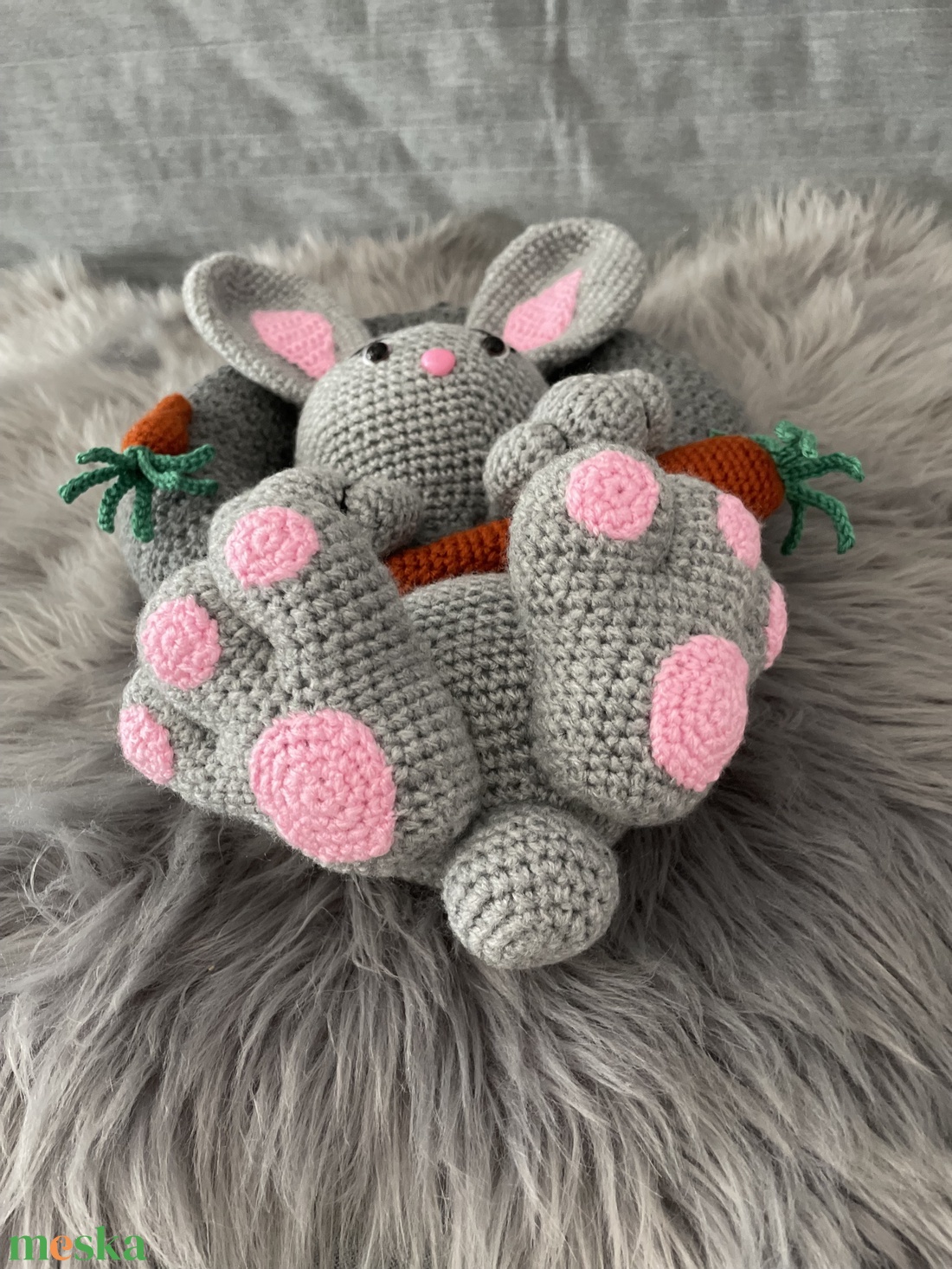 Húsvéti nyuszis ajtódísz, kopogtató  - otthon & életmód - dekoráció - ajtó- és ablak dekoráció - ajtódísz & kopogtató - Meska.hu