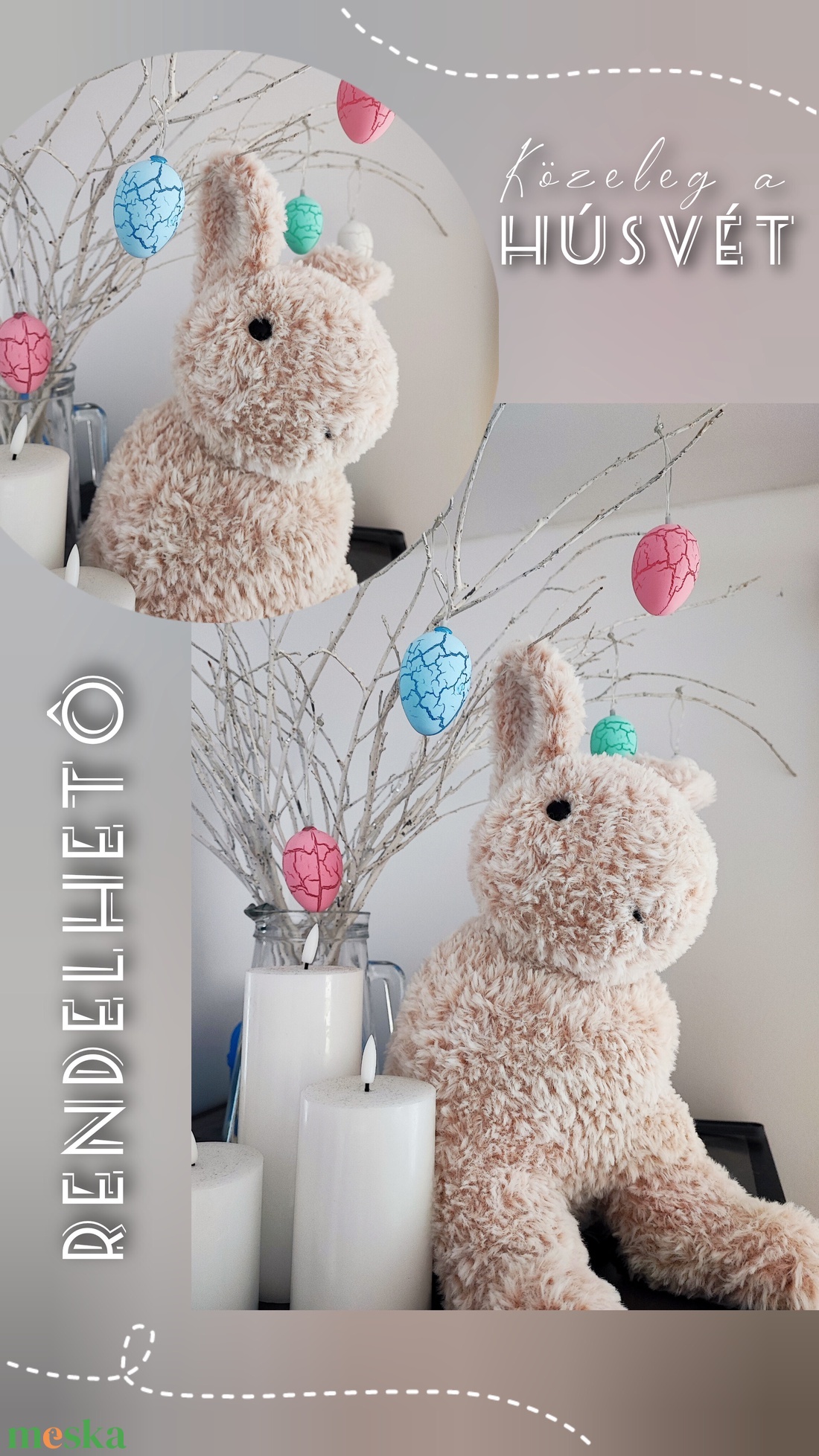 Horgolt nyuszi - játék & sport - plüssállat & játékfigura - nyuszi - Meska.hu