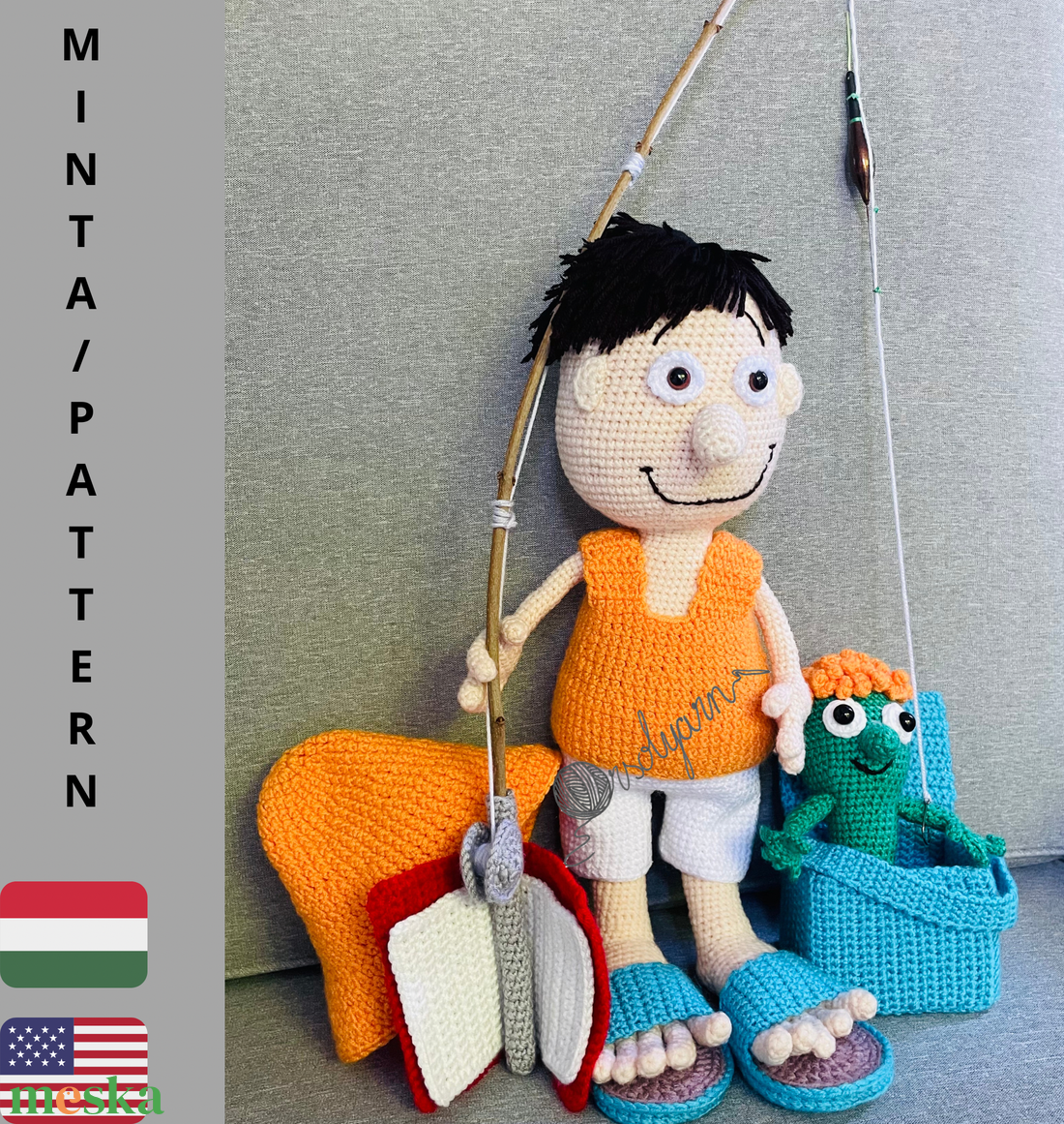 Horgolt horgász horgolásminta pdf - diy (csináld magad) - szabásminta, útmutató - horgolási minta - Meska.hu Horgolt horgász horgolásminta pdf - diy (csináld magad) - szabásminta, útmutató - horgolási minta - Meska.hu