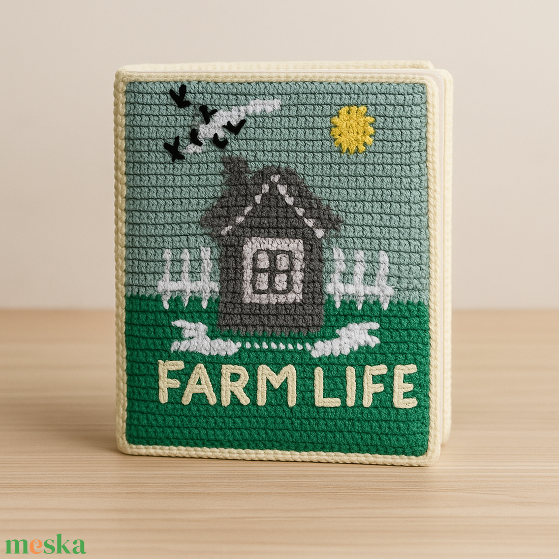 Horgolt interaktív matatókönyv gyerekeknek  A farmon - játék & sport - textilkönyv & babakönyv - Meska.hu