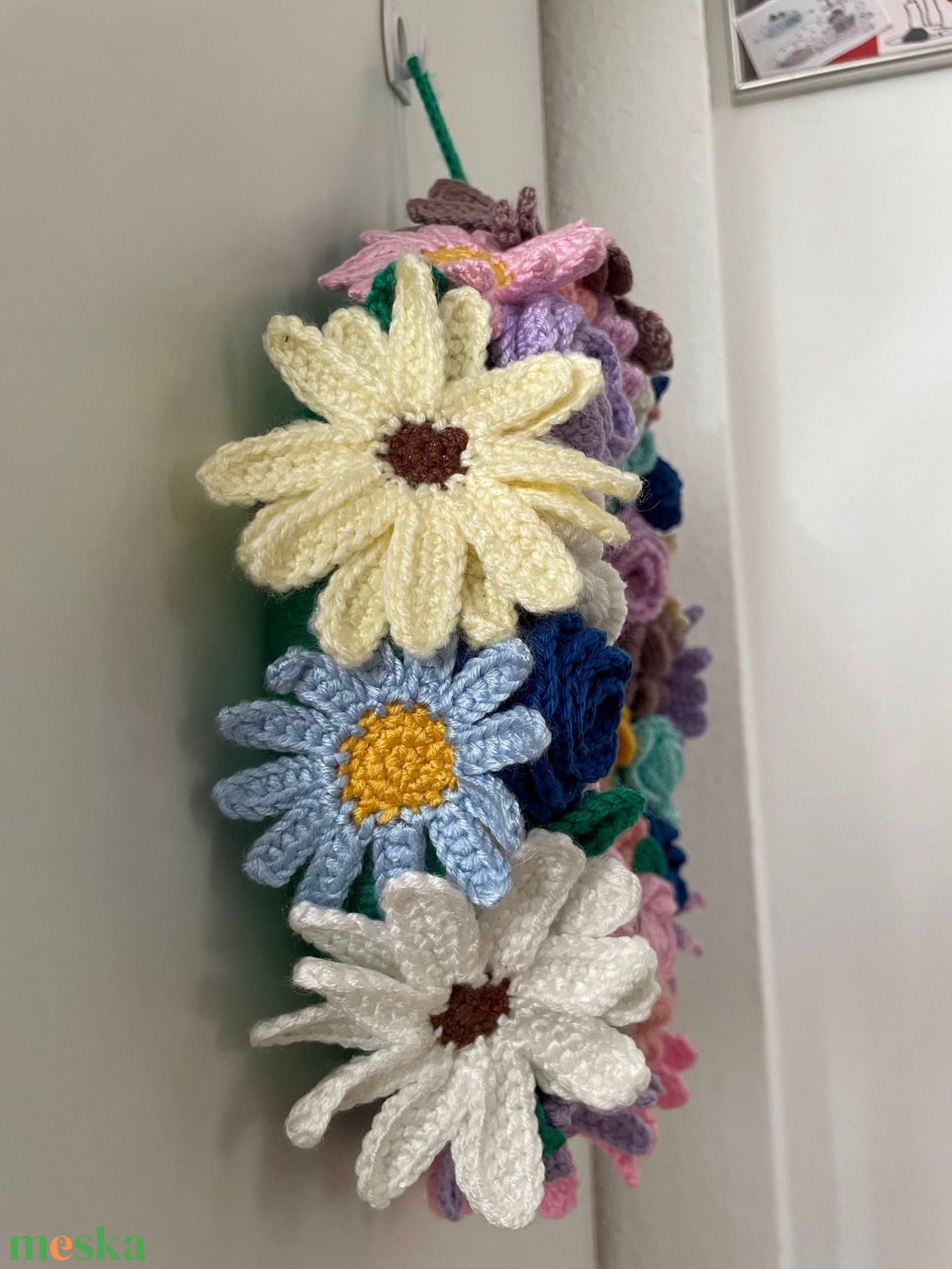  Ajtódísz , kopogtató - tavaszi virágkoszorú - otthon & életmód - dekoráció - ajtó- és ablak dekoráció - ajtódísz & kopogtató - Meska.hu