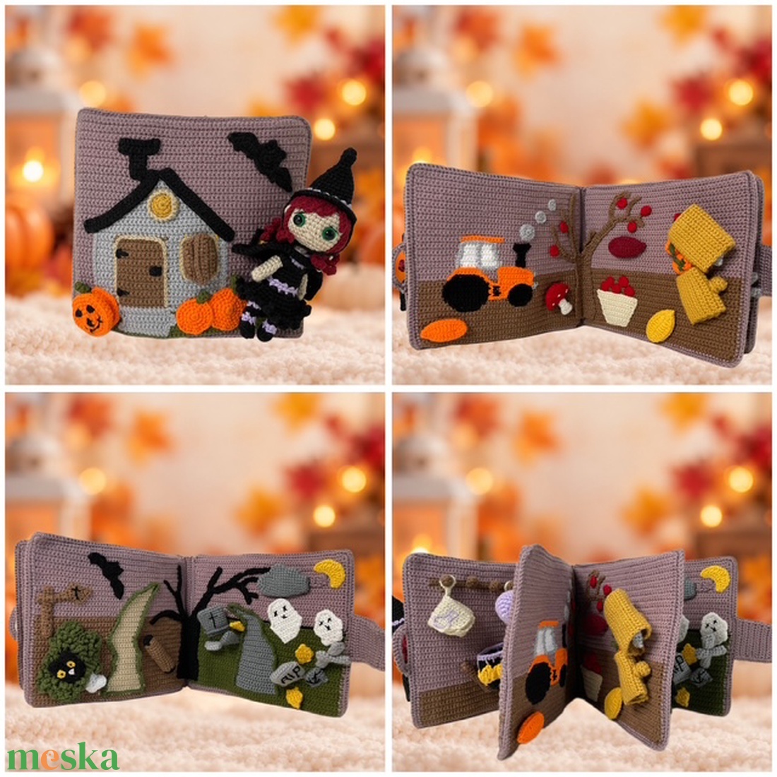 Halloween interaktív horgolt könyv � horgolásminta PDF - diy (csináld magad) - szabásminta, útmutató - horgolási minta - Meska.hu