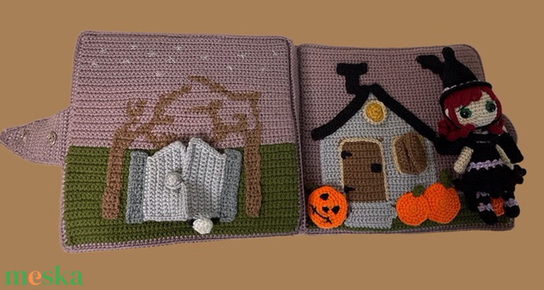 Halloween interaktív horgolt könyv � horgolásminta PDF - diy (csináld magad) - szabásminta, útmutató - horgolási minta - Meska.hu