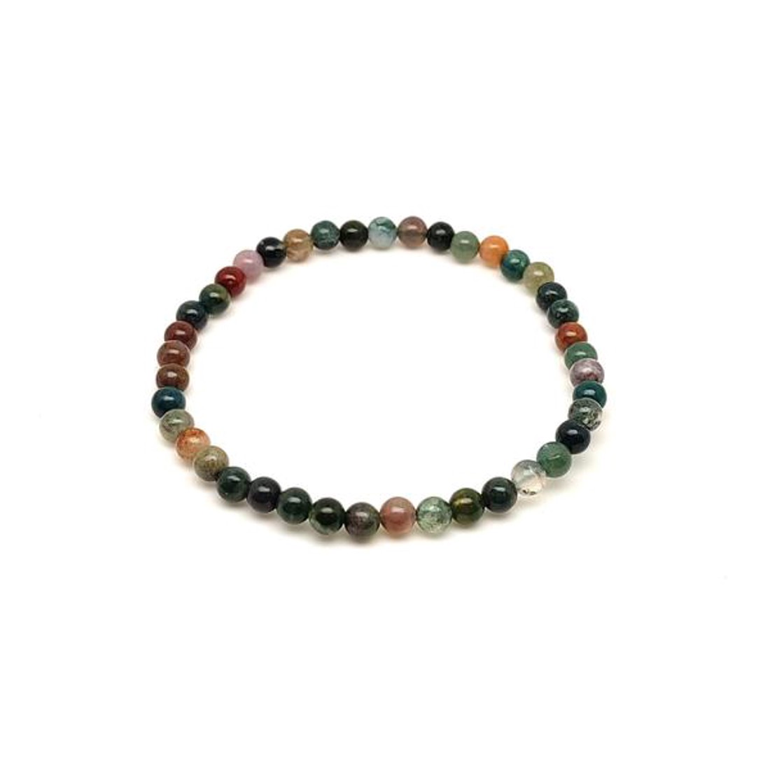 Achát indiai ásvány karkötő golyós 4mm - ékszer - karkötő - ásványkarkötő - Meska.hu