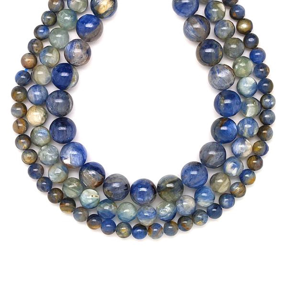 Kianit natural golyó 8mm  ékszerkészítő alapanyag (füzér) - kellékek & szerszámok - ásvány alapanyag - ásványfüzér - Meska.hu