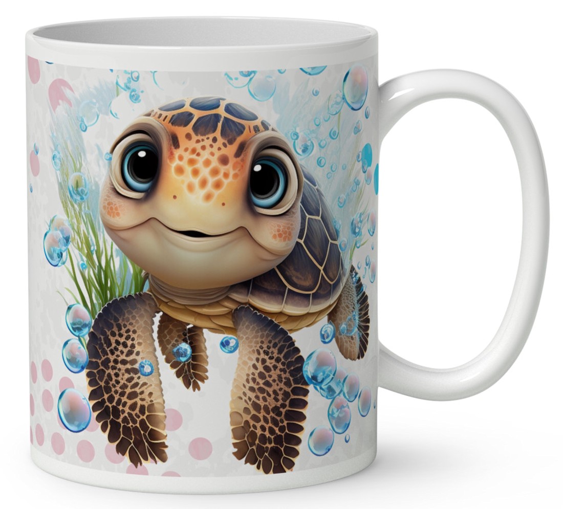 Névvel kérhető - Bubble cuki teknős mintás bögre - otthon & életmód - konyhafelszerelés, tálalás - tálalás - bögre & csésze - Meska.hu