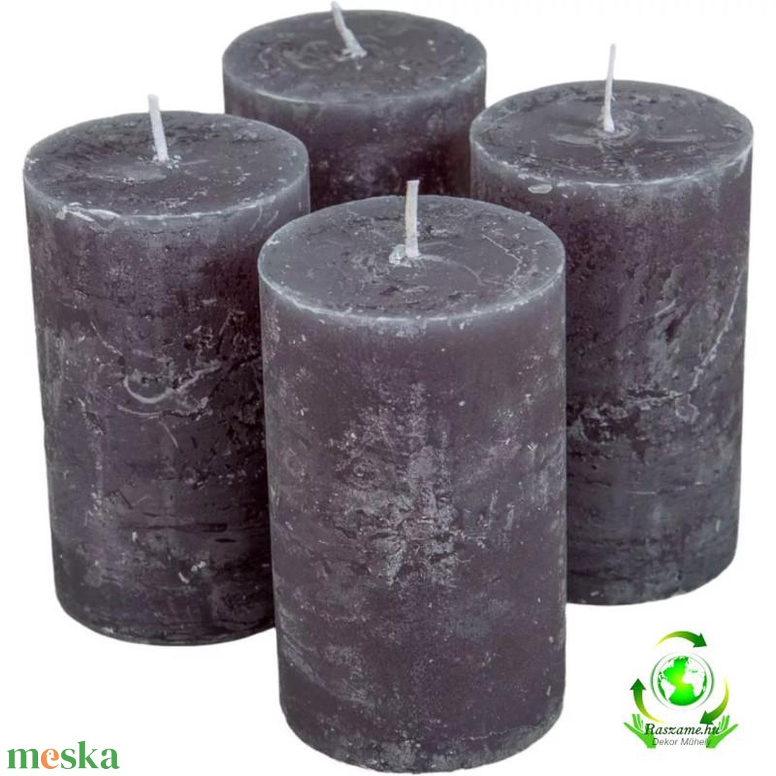 Rusztikus gyertya 60 x 100 mm - szürke szett - kellékek & szerszámok - dekorációs kellékek - dekorációs gyertya - Meska.hu Rusztikus gyertya 60 x 100 mm - szürke szett - kellékek & szerszámok - dekorációs kellékek - dekorációs gyertya - Meska.hu