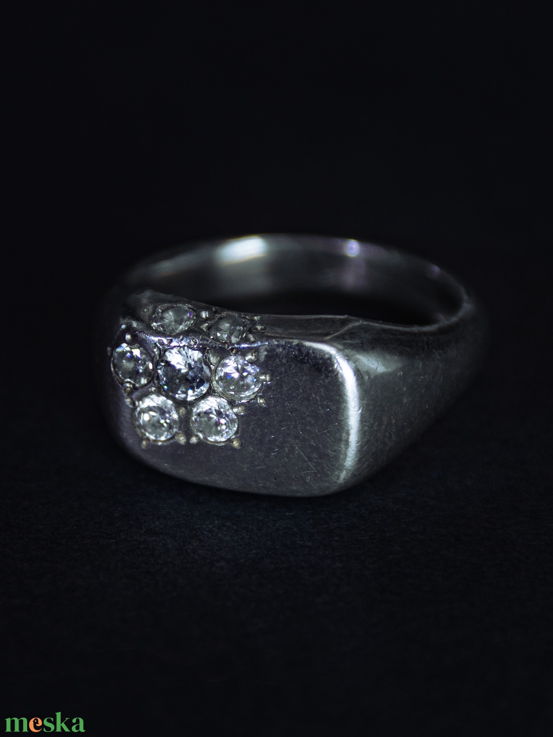 Flower Signet ring - ékszer - gyűrű - többköves gyűrű - Meska.hu