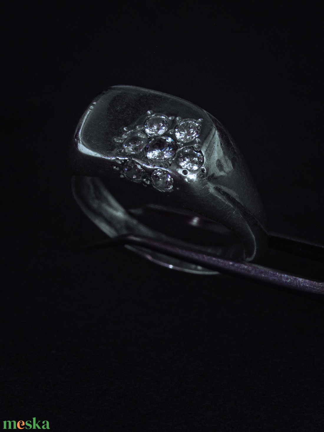 Flower Signet ring - ékszer - gyűrű - többköves gyűrű - Meska.hu