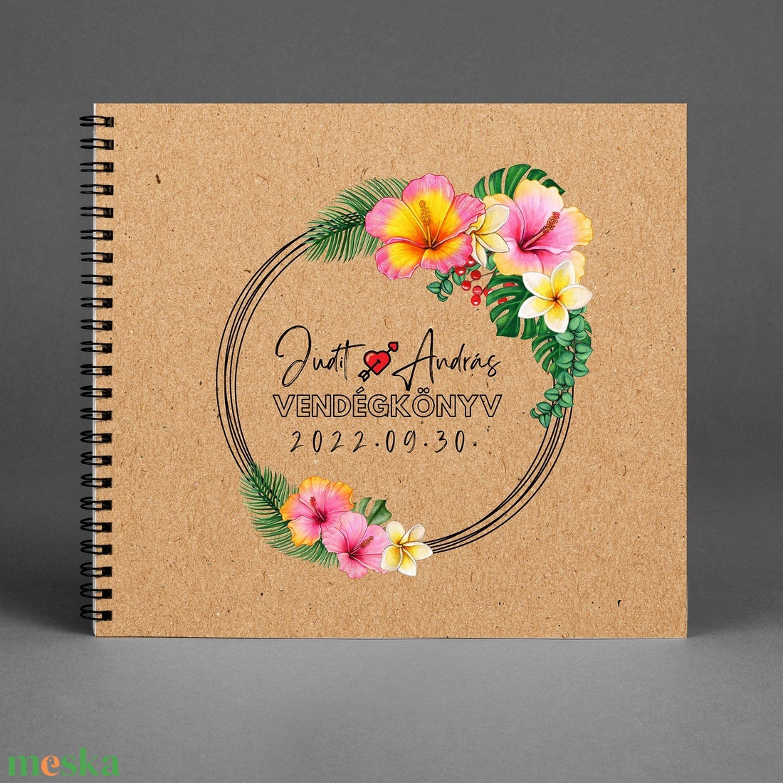 Trópusi virágos névre szóló vendégkönyv / emlékkönyv - egyedi album - esküvői emlék - füzet / napló - 21x19cm - esküvő - emlék & ajándék - vendégkönyv - Meska.hu Trópusi virágos névre szóló vendégkönyv / emlékkönyv - egyedi album - esküvői emlék - füzet / napló - 21x19cm - esküvő - emlék & ajándék - vendégkönyv - Meska.hu