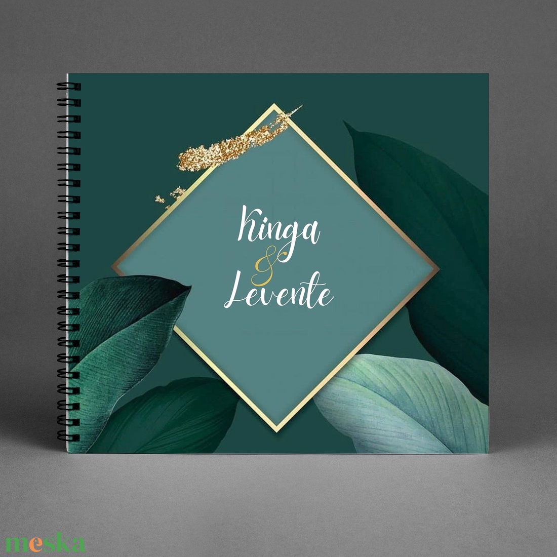 Türkiz-arany greenery névre szóló vendégkönyv / emlékkönyv - egyedi album - esküvői emlék - füzet / napló - 21x19cm - esküvő - emlék & ajándék - vendégkönyv - Meska.hu Türkiz-arany greenery névre szóló vendégkönyv / emlékkönyv - egyedi album - esküvői emlék - füzet / napló - 21x19cm - esküvő - emlék & ajándék - vendégkönyv - Meska.hu