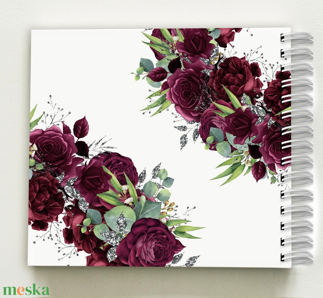 Romantikus bordó rózsás vendégkönyv / emlékkönyv - egyedi album - esküvői emlék - füzet / napló - 21x19cm - otthon & életmód - papír, írószer - album & fotóalbum - Meska.hu Romantikus bordó rózsás vendégkönyv / emlékkönyv - egyedi album - esküvői emlék - füzet / napló - 21x19cm - otthon & életmód - papír, írószer - album & fotóalbum - Meska.hu