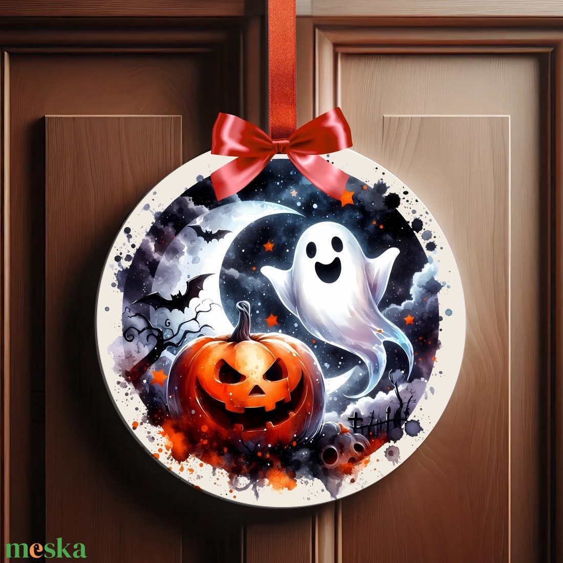 Halloween ajtódísz vicces halloween töklámpás / szellemes / denevéres beltéri ajtó kopogtató Ø=20cm - otthon & életmód - dekoráció - halloween - halloweeni ajtódíszek és ablakdíszek - Meska.hu Halloween ajtódísz vicces halloween töklámpás / szellemes / denevéres beltéri ajtó kopogtató Ø=20cm - otthon & életmód - dekoráció - halloween - halloweeni ajtódíszek és ablakdíszek - Meska.hu