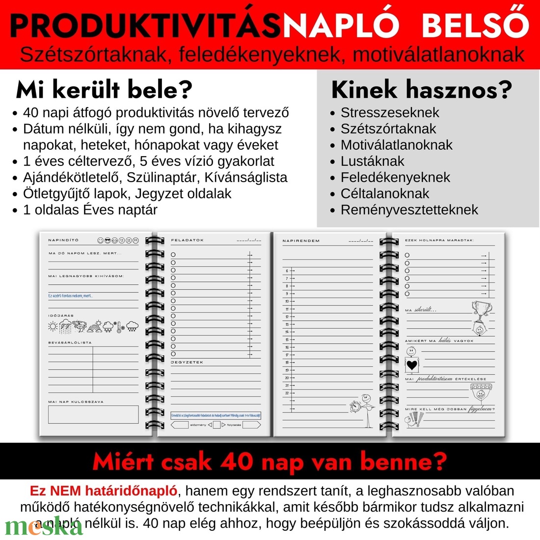 DIY Színezhető Fehér Borítóval 2025 Határidőnapló vagy Produktivitásnapló - választható belső + DÍSZDOBOZ - otthon & életmód - papír, írószer - naptár & tervező - Meska.hu