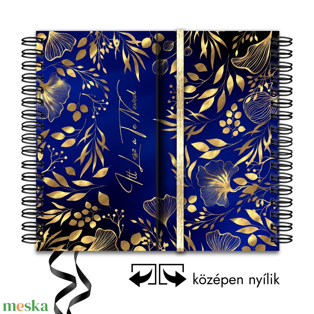 2025 Kék-Arany SZETT 100%-ban Neked Tervezett Borítóval / határidőnapló vagy produktivitásnapló + DÍSZDOBOZ + AJÁNDÉK - otthon & életmód - papír, írószer - naptár & tervező - Meska.hu