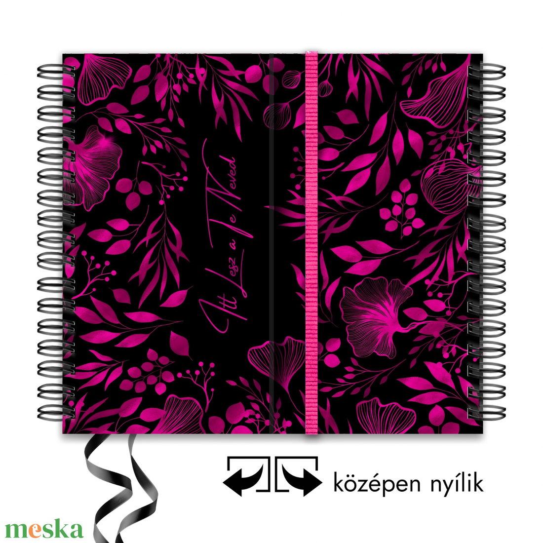 2025 Pink-Fekete SZETT 100%-ban Neked Tervezett Borítóval / határidőnapló vagy produktivitásnapló + DÍSZDOBOZ + AJÁNDÉK - otthon & életmód - papír, írószer - naptár & tervező - Meska.hu