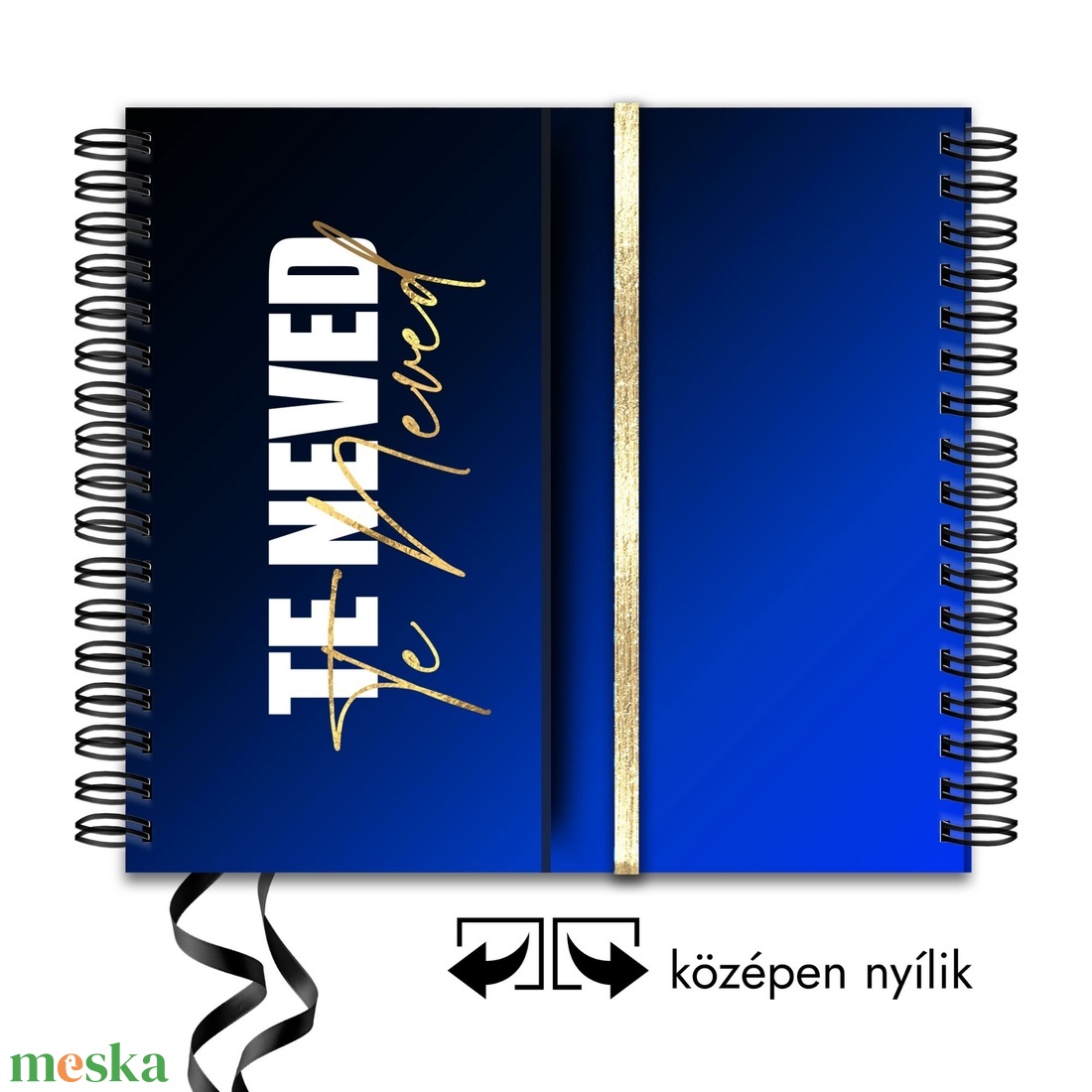2025 Férfiaknak Kék-Aranyozott névre szóló Borítóval / határidőnapló / produktivitásnapló + DÍSZDOBOZ +AJÁNDÉK - 02 - otthon & életmód - papír, írószer - naptár & tervező - Meska.hu