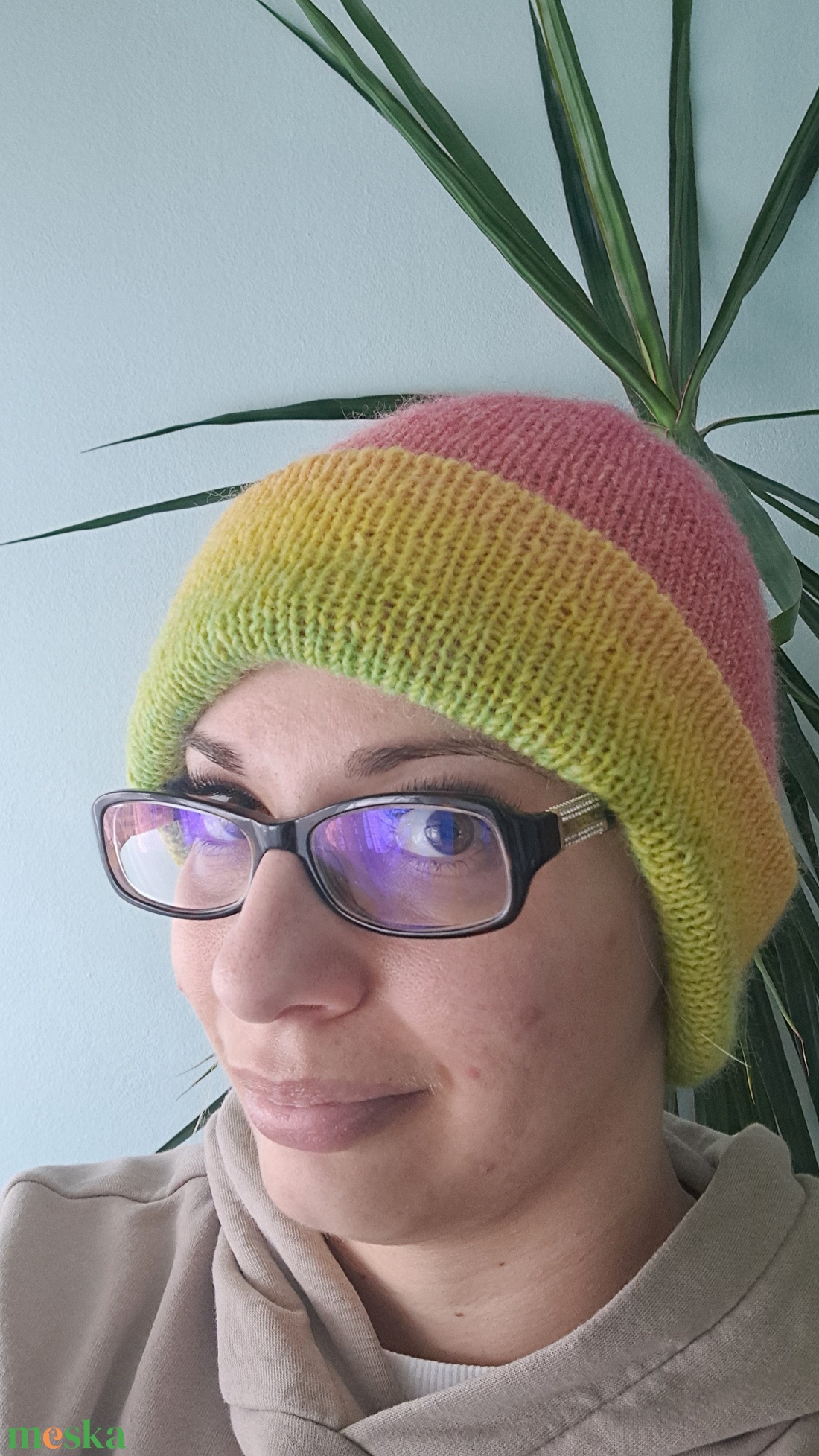 Prémium kézzel kötött gyapjú sapka � dupla rétegű, színátmenetes passzés fazon - ruha & divat - sál, sapka, kendő - sapka - Meska.hu
