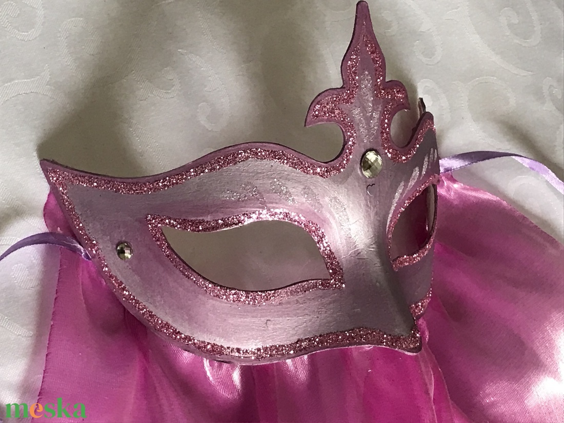 Titokzatos hercegnő fátylas maszk, álarc - ruha & divat - jelmez & álarc - álarc - Meska.hu