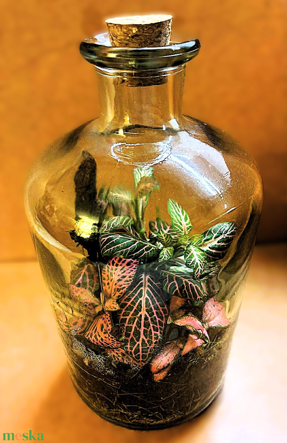 Fakéreggel feldobva - 1 L-es önfenntartó florárium - otthon & életmód - dekoráció - asztal és polc dekoráció - florárium, terrárium - Meska.hu