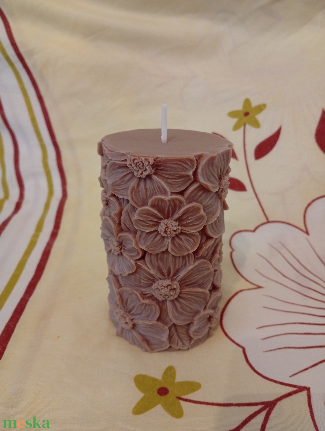 Mintás oszlop gyertya - otthon & életmód - gyertya, illat, aroma - gyertya - Meska.hu
