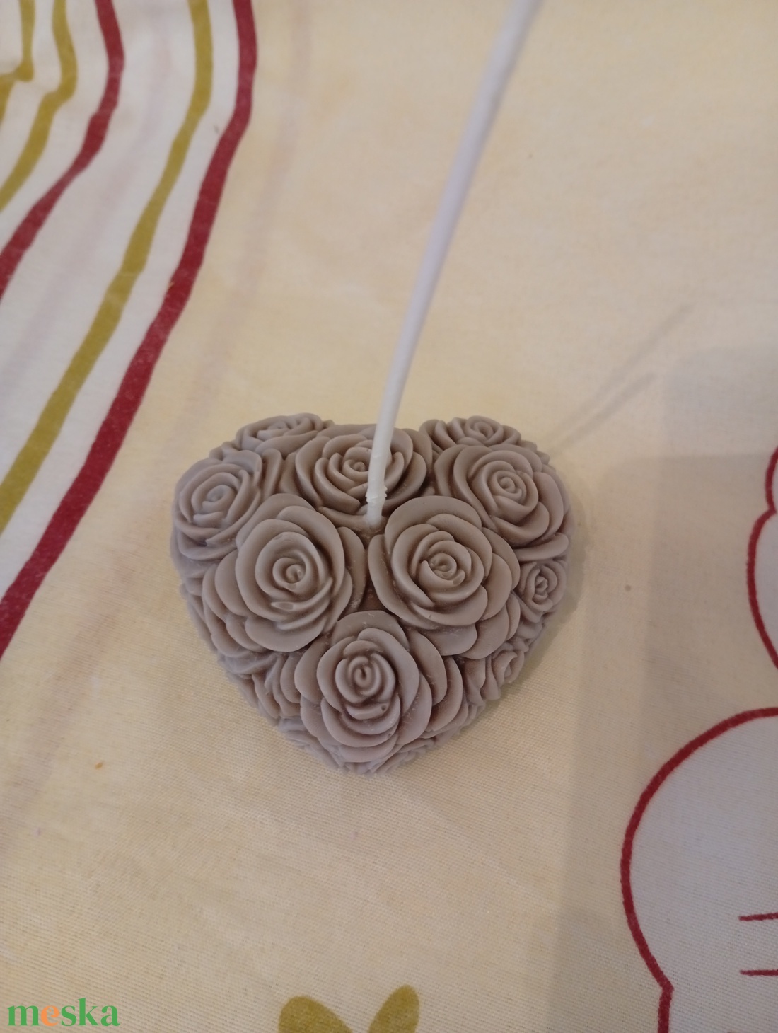 Rózsaszív gyertya  - otthon & életmód - gyertya, illat, aroma - gyertya - Meska.hu