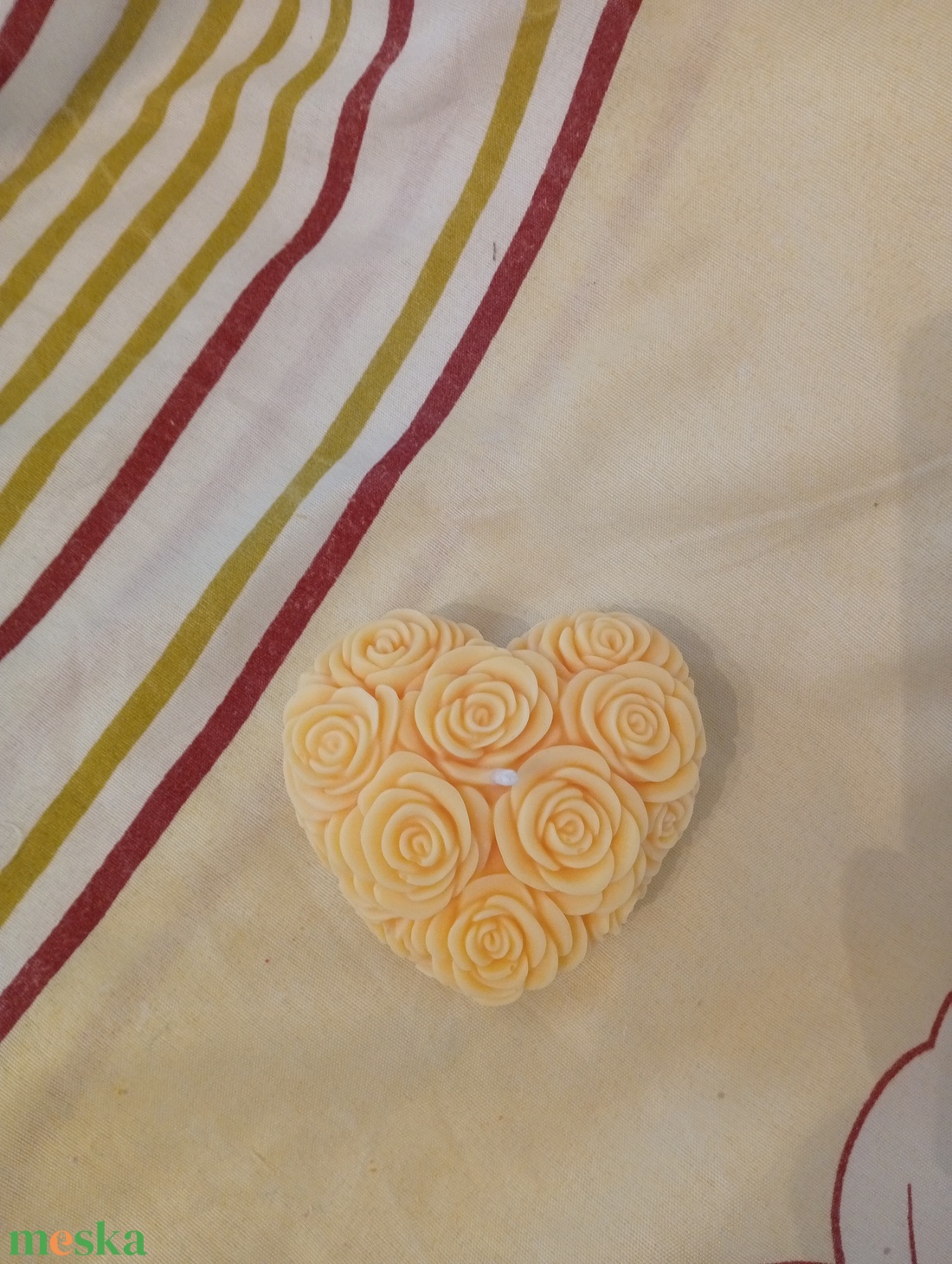 Rózsaszív gyertya  - otthon & életmód - gyertya, illat, aroma - gyertya - Meska.hu