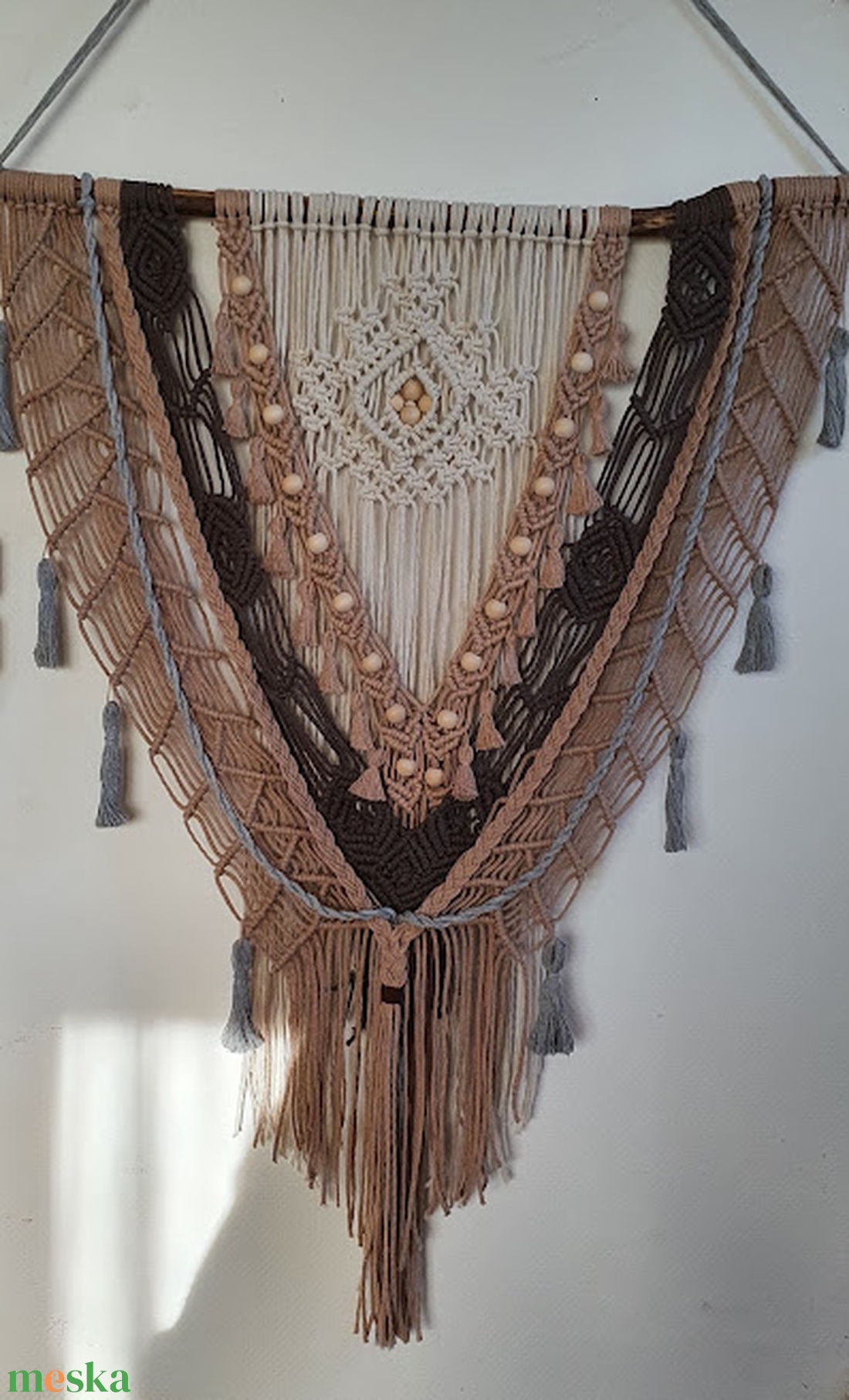 BOHO makramé falidísz - otthon & életmód - lakástextil - falvédő - Meska.hu