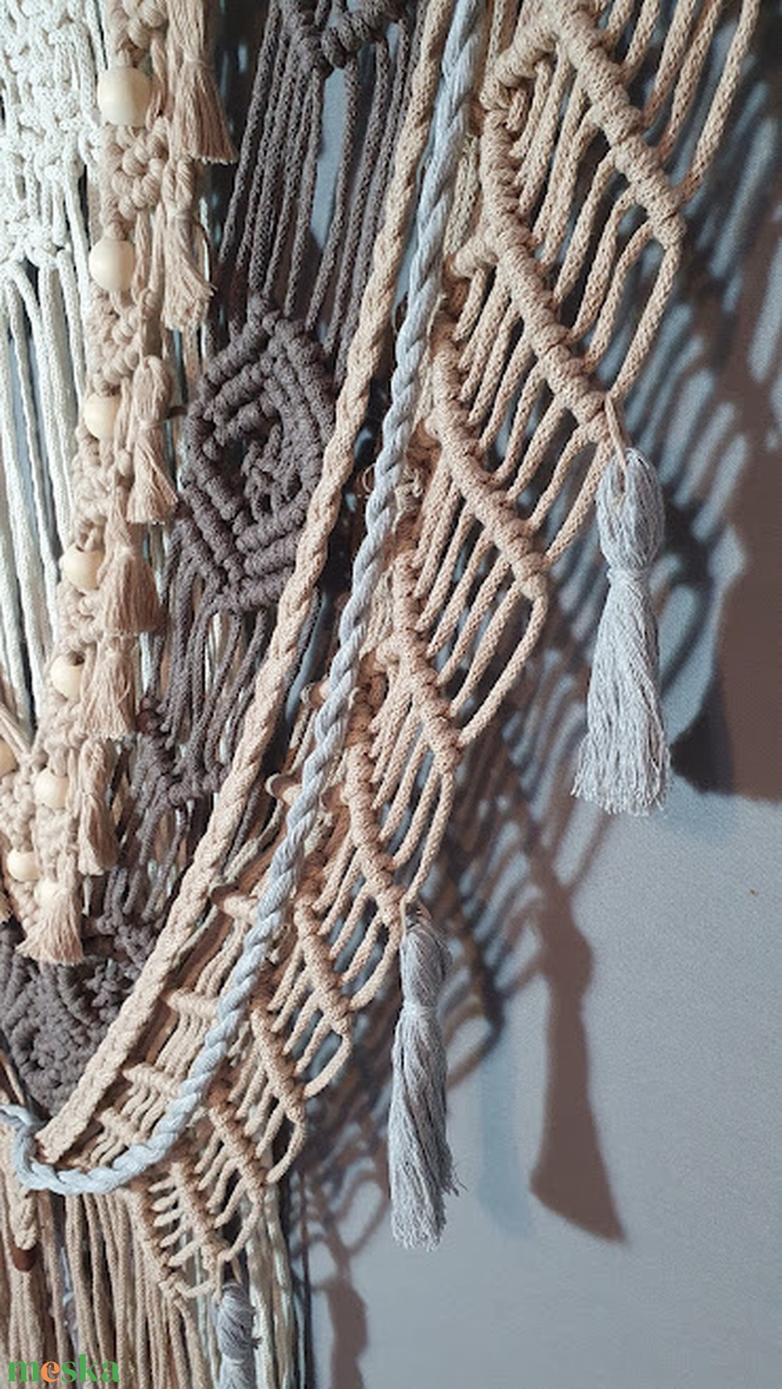BOHO makramé falidísz - otthon & életmód - lakástextil - falvédő - Meska.hu