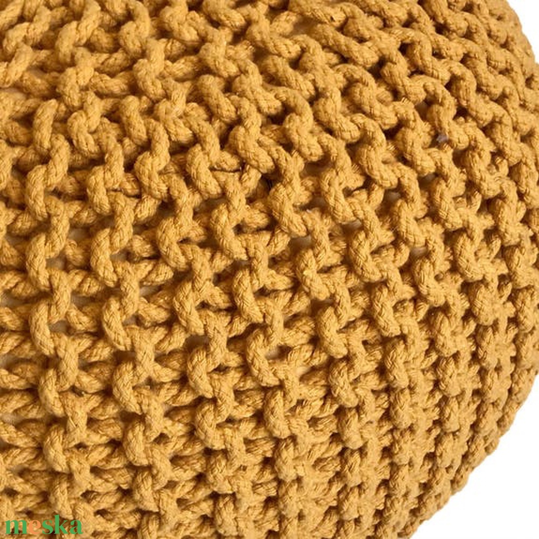 Kötött mustársárga puff - otthon & életmód - bútor - puff - Meska.hu Kötött mustársárga puff - otthon & életmód - bútor - puff - Meska.hu