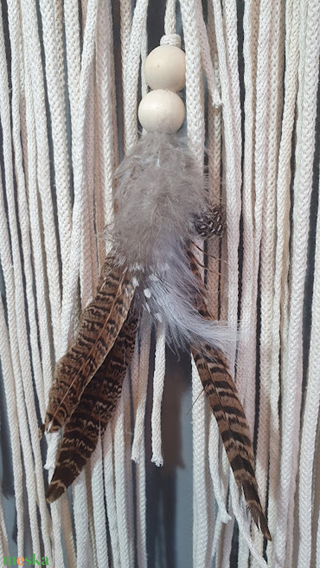 Hopi tollas makramé falidísz XXL  - otthon & életmód - dekoráció - fali és függő dekoráció - falra akasztható dekor - Meska.hu