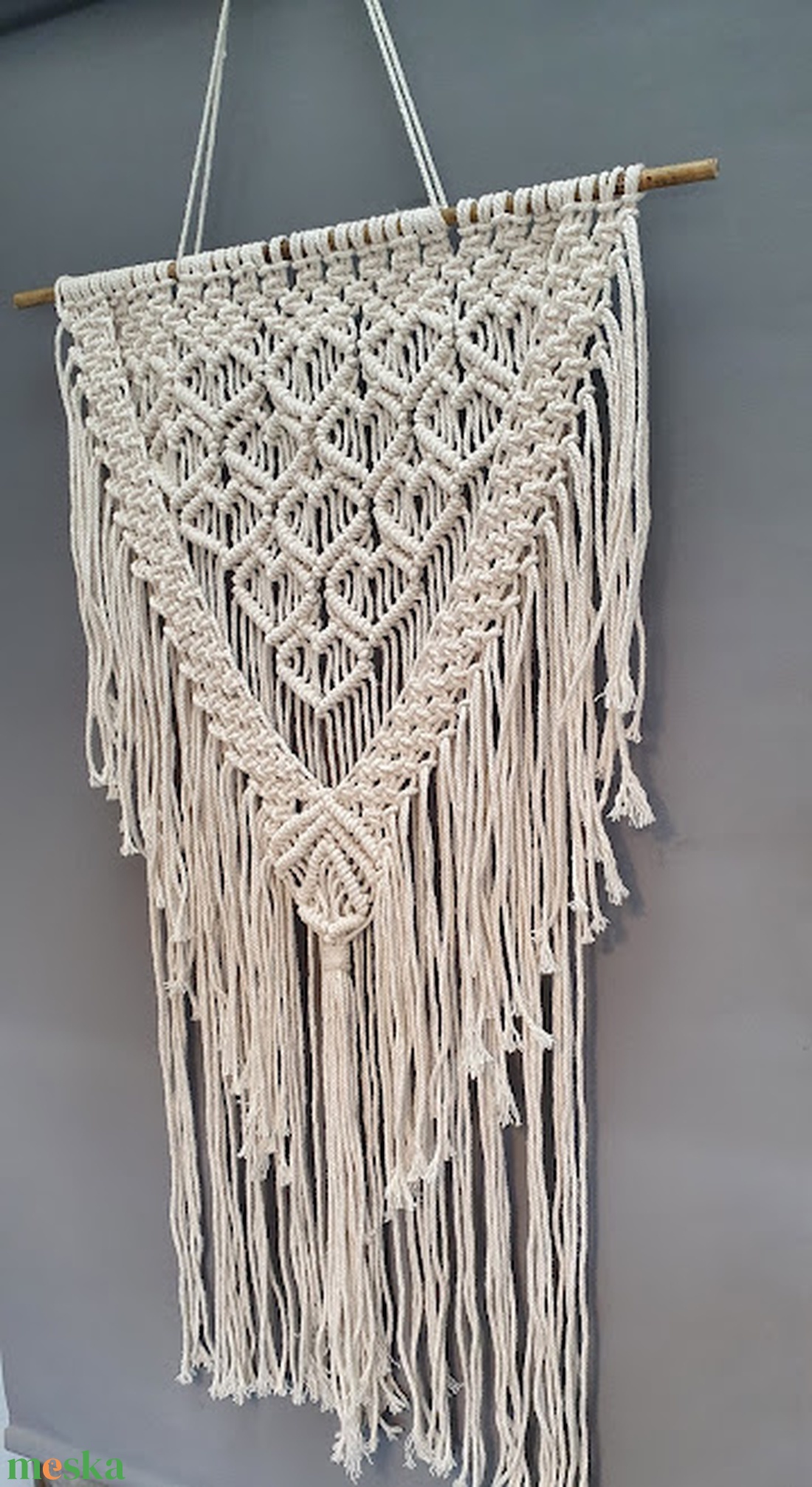 Tamara makramé falidísz 50 x 93 cm - otthon & életmód - dekoráció - fali és függő dekoráció - falra akasztható dekor - Meska.hu