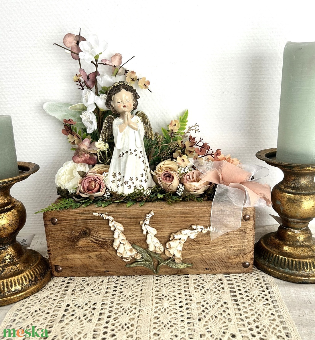 Romantikus vintage angyalos dekoráció 27 x 13 x 33 cm Az Angyalok köztünk járnak - otthon & életmód - dekoráció - asztal és polc dekoráció - asztaldísz - Meska.hu Romantikus vintage angyalos dekoráció 27 x 13 x 33 cm Az Angyalok köztünk járnak - otthon & életmód - dekoráció - asztal és polc dekoráció - asztaldísz - Meska.hu