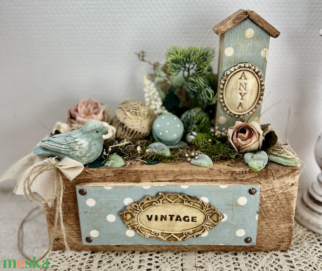 Vintage kék pöttyös ajándék box 29 x 14 x 28 cm Ajándék Anyának - otthon & életmód - dekoráció - asztal és polc dekoráció - asztaldísz - Meska.hu Vintage kék pöttyös ajándék box 29 x 14 x 28 cm Ajándék Anyának - otthon & életmód - dekoráció - asztal és polc dekoráció - asztaldísz - Meska.hu