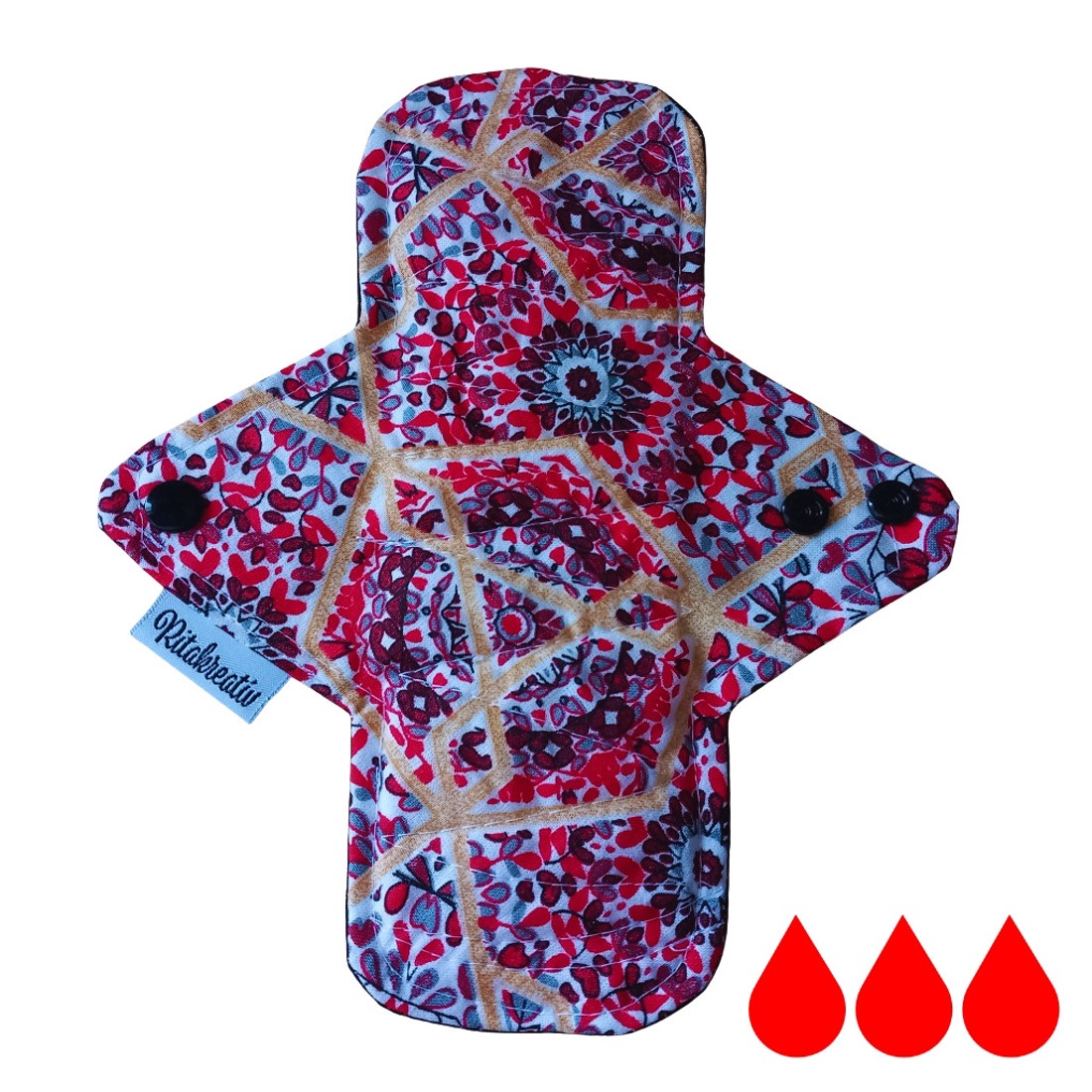 Mandala mosható betét 22cm - szépségápolás - intim higiénia - intimbetét - Meska.hu