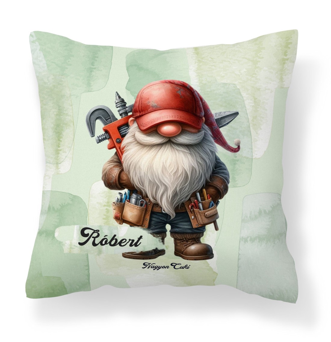 Névvel kérhető - Szerelő Ezermester manó mintás párna - otthon & életmód - lakástextil - párna & párnahuzat - díszpárna (belsővel együtt) - Meska.hu
