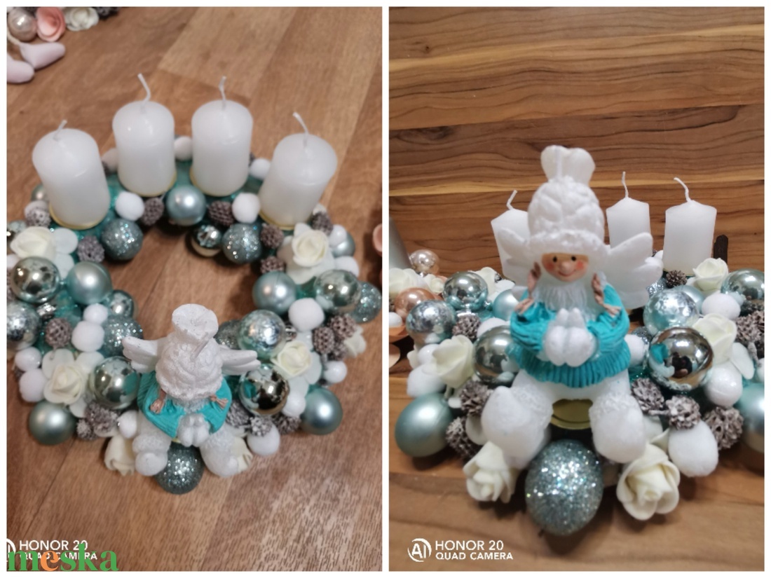 Türkiz adventi koszorú - karácsony - adventi díszek - adventi koszorú - Meska.hu Türkiz adventi koszorú - karácsony - adventi díszek - adventi koszorú - Meska.hu