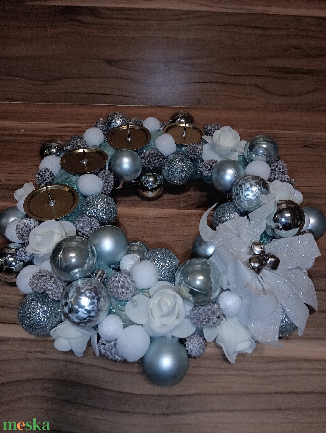 Türkiz adventi koszorú  - karácsony - adventi díszek - adventi koszorú - Meska.hu Türkiz adventi koszorú  - karácsony - adventi díszek - adventi koszorú - Meska.hu