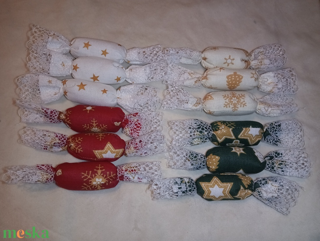 Textil szaloncukor csomag  - karácsony - karácsonyi lakásdekoráció - karácsonyfadíszek - Meska.hu