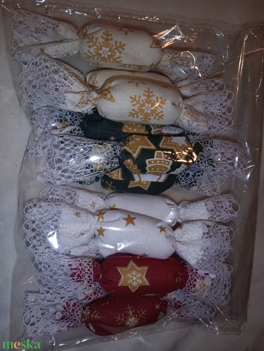 Textil szaloncukor csomag  - karácsony - karácsonyi lakásdekoráció - karácsonyfadíszek - Meska.hu