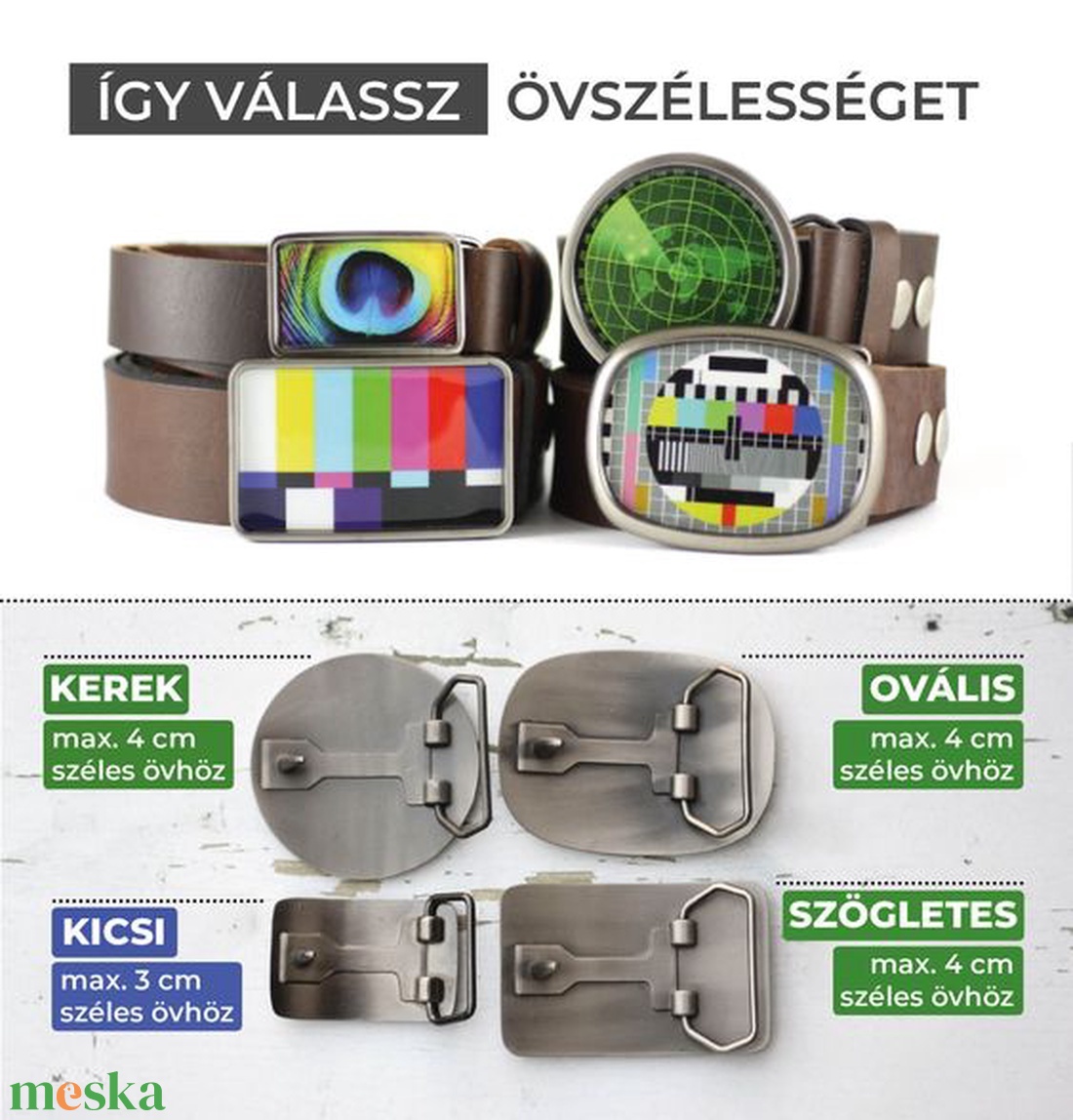 Patentos öv 100% marhabőrből, TÖBB SZÍN, 3 cm, 4 cm - ruha & divat - öv & övcsat - öv - Meska.hu
